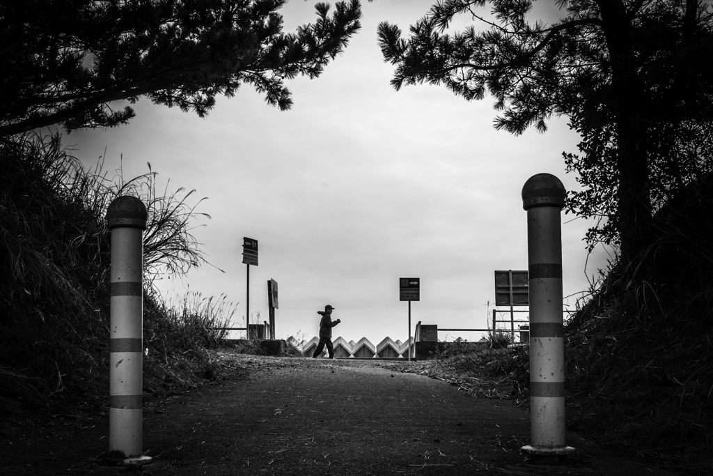 Walking by the seaside