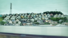 Triangular roof houses