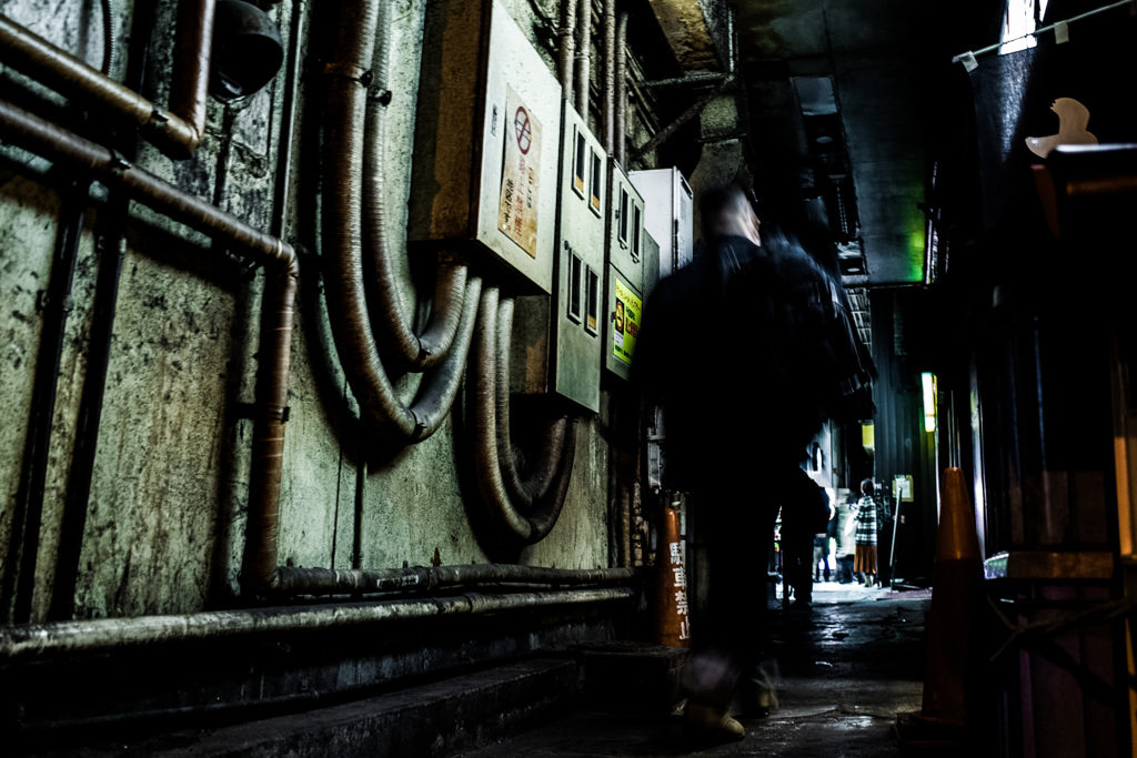 Walking through the alley