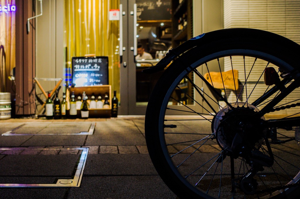 Street scene with bicycles #1