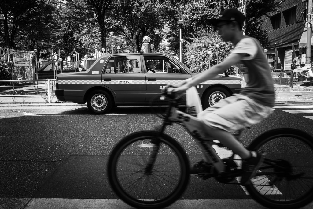 Bicycle and Taxi