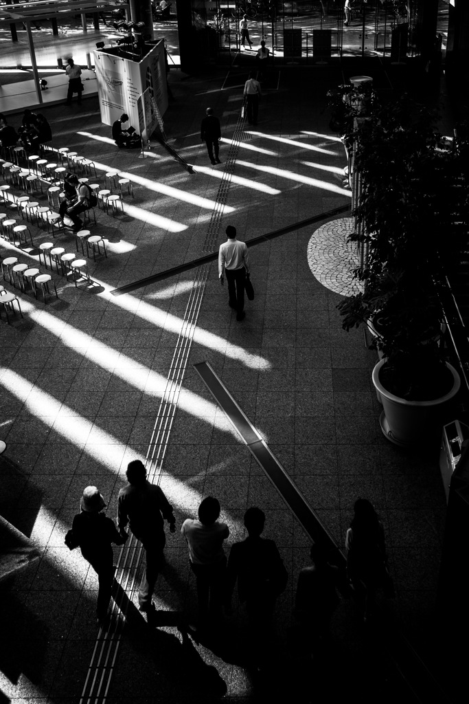 Walk in oblique light