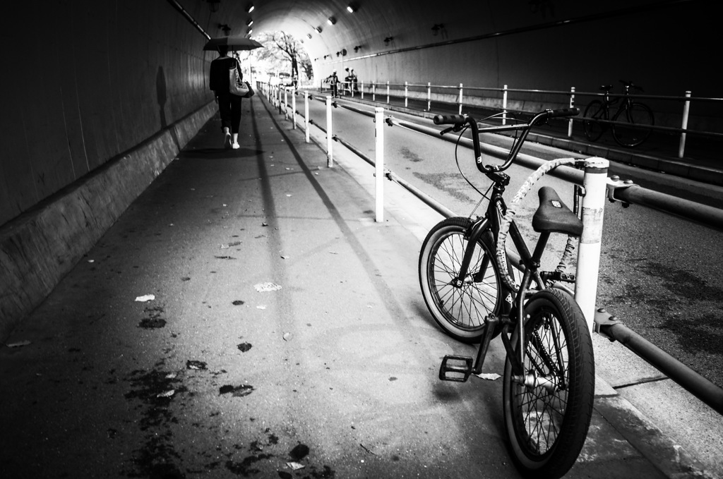 In the tunnel