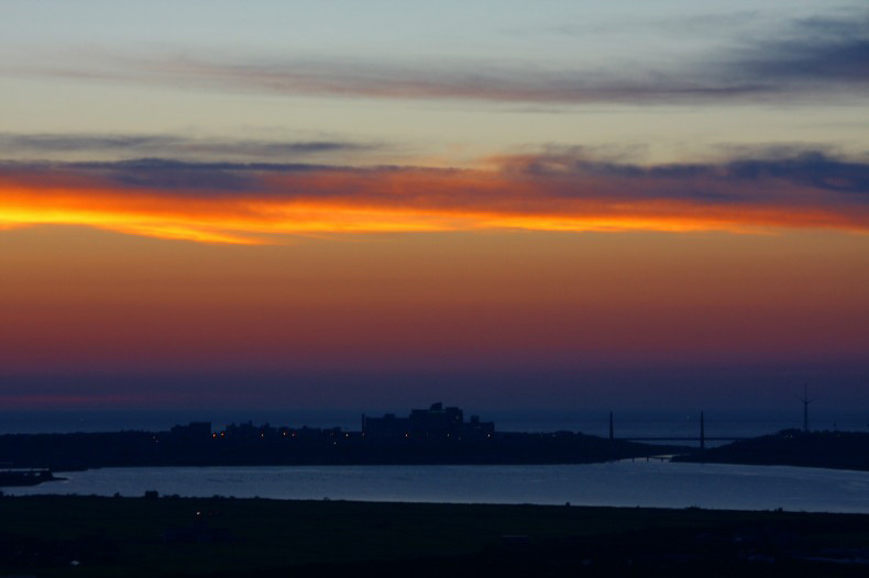 　　　潟の夕景