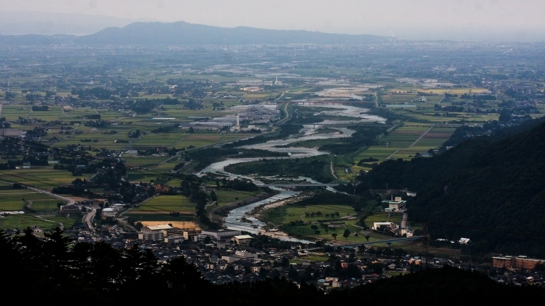  蛇行する川