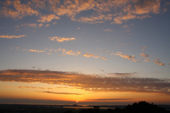 　　　潟の夕焼け