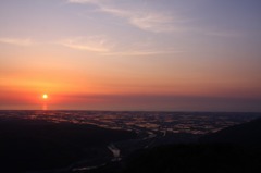 　　　夕陽染める