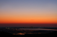 　　　夕陽残照　