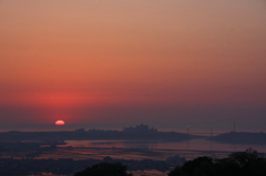 　　　沈む夕陽