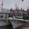 酒田港‐イカ釣り船二艘