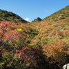 紅葉の中を下山