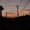 9/11の夕焼け・家の前から