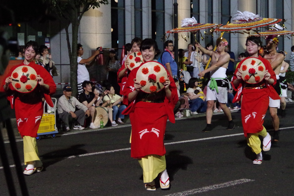 笠踊りそろった