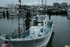 酒田港‐鳥海丸と鳥海山