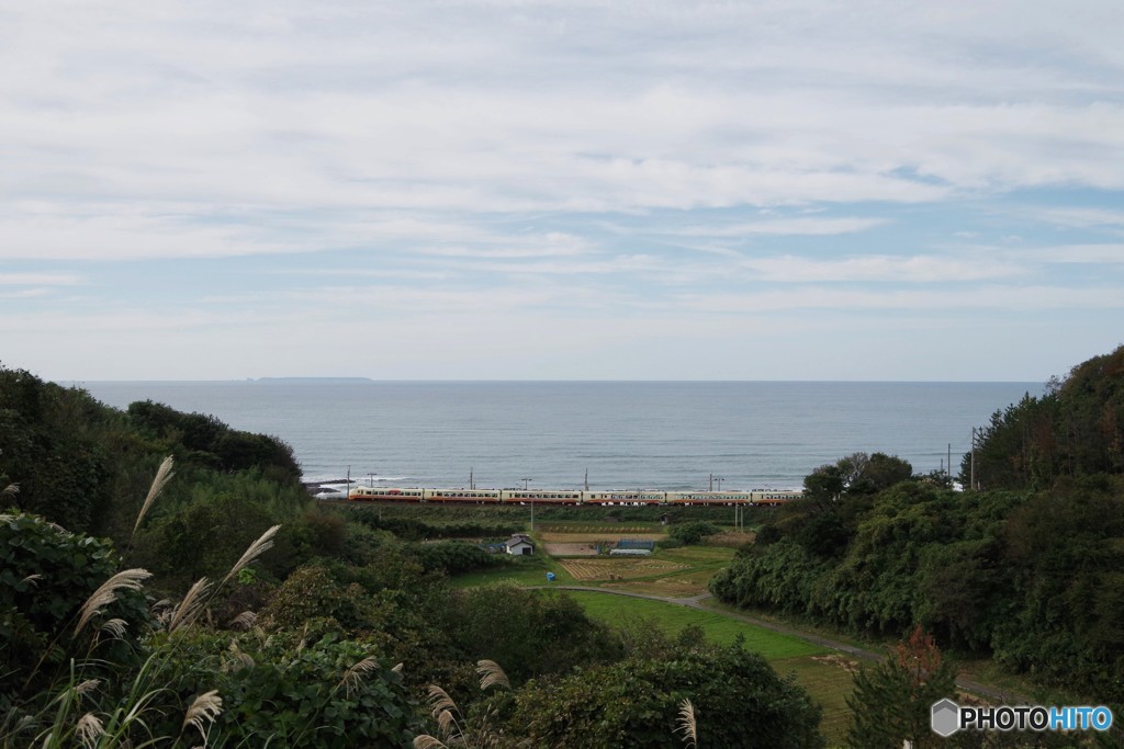 羽越本線と日本海