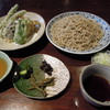 盛蕎麦と野菜天ぷら