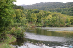 月山・地蔵池は色づき始め-1