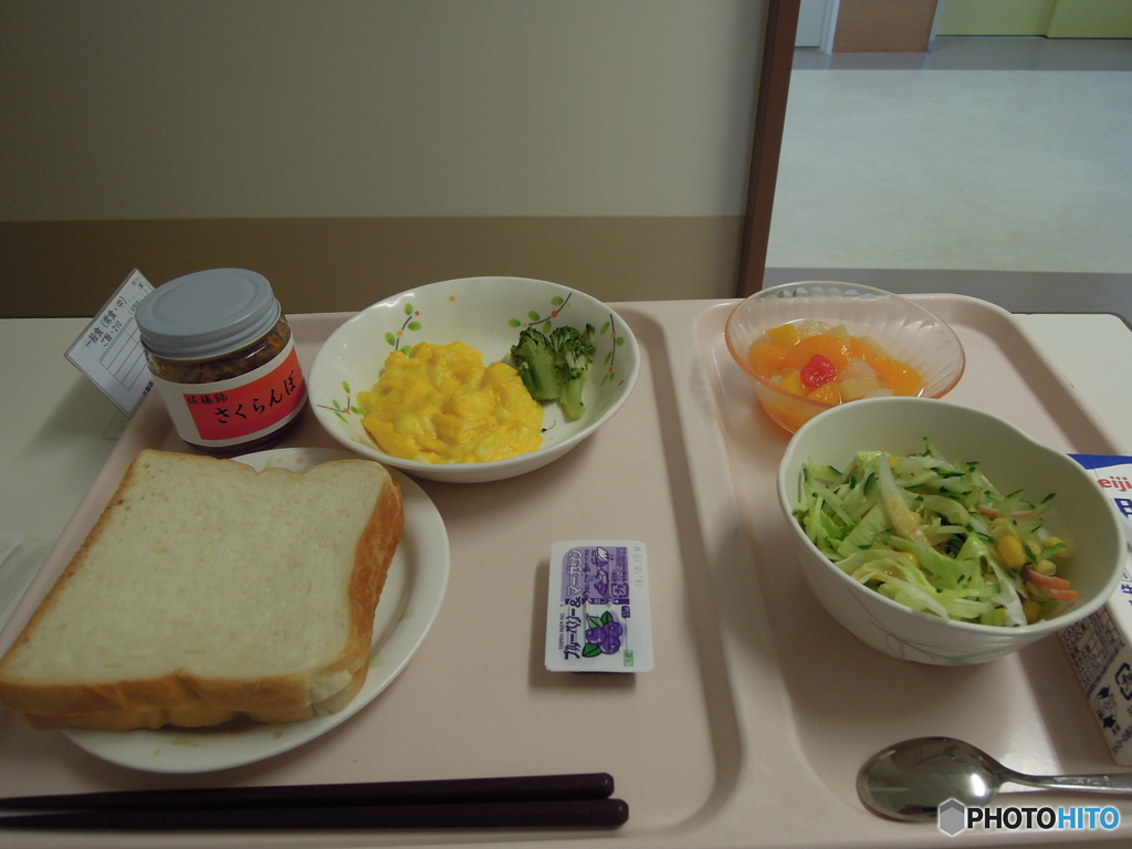 退院の日の7/24、最期の朝ご飯