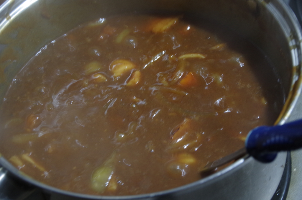 ドカ雪の降る日はカレー作り-3