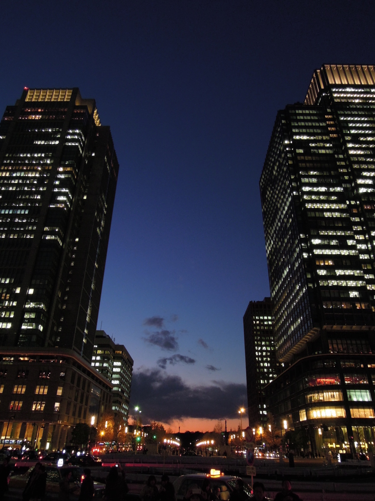 行幸通りの夕景