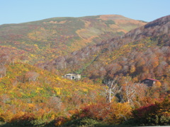 姥ヶ岳とリフト乗り場