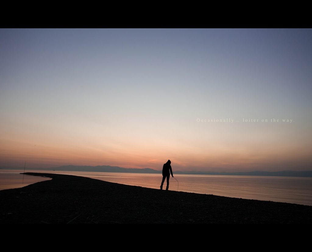 【琵琶湖夕景】＿時には道草を