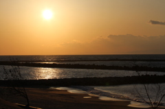 日本海の夕方