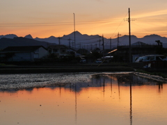 夕暮れ