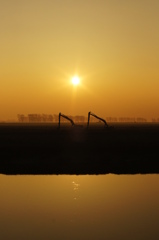 モンサンミッシェル地区夕景