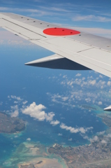 飛行機から望む宮古島