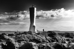 * two man at the lighthouse