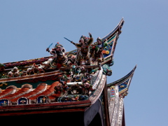 チャイナタウンの寺院にて