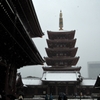 大雪の浅草