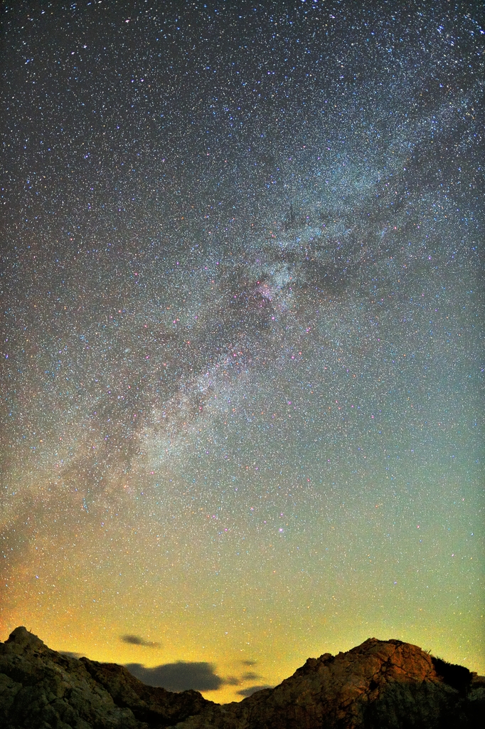 mountain range & milky way