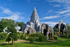 White Chedi with the gods