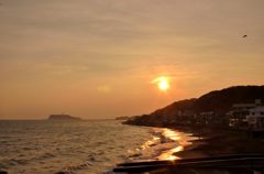 稲村ヶ崎からの落日