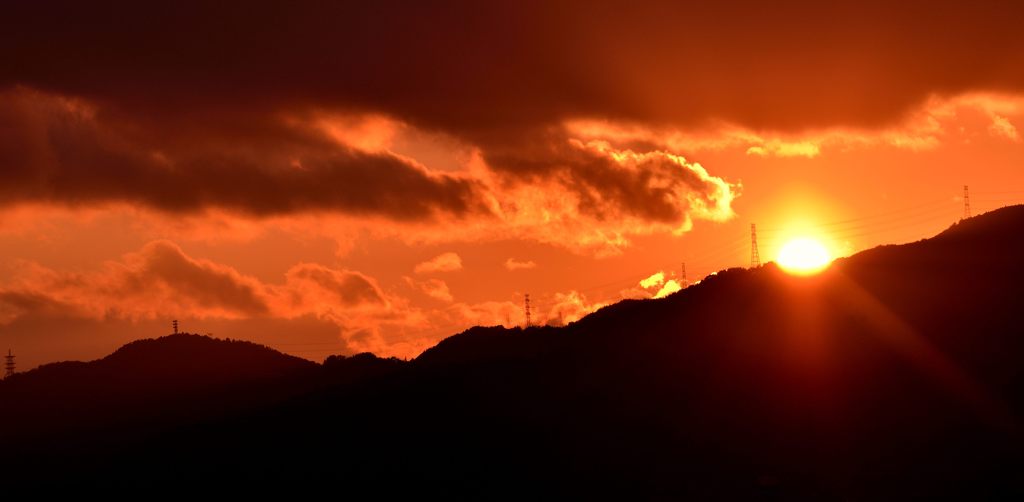 自宅からの夕焼け