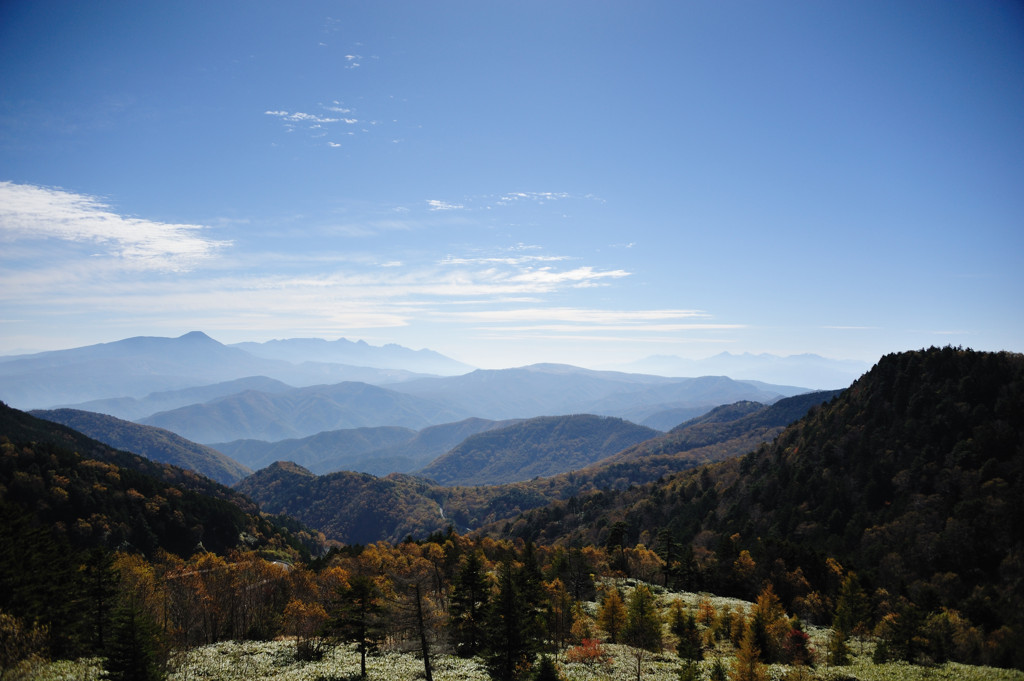 美ヶ原より八ヶ岳の山脈を・・・