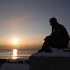 朝日を浴びて・・・
