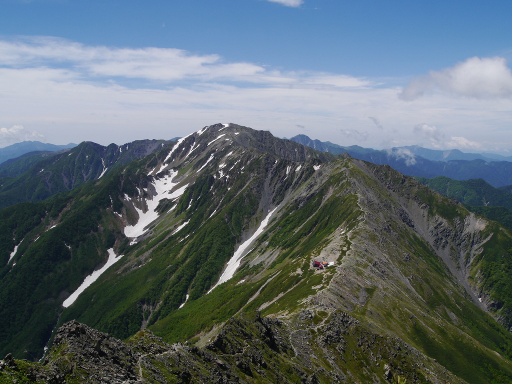 北岳から間ノ岳方向