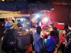 Food stalls at night Thamel, KTM