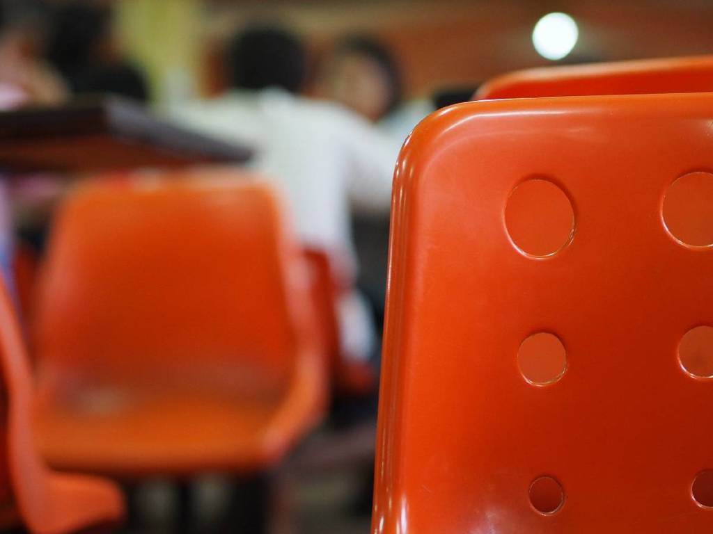 Orange chair (in KKU canteen)