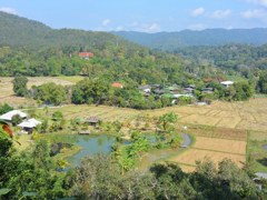 Village in a valley