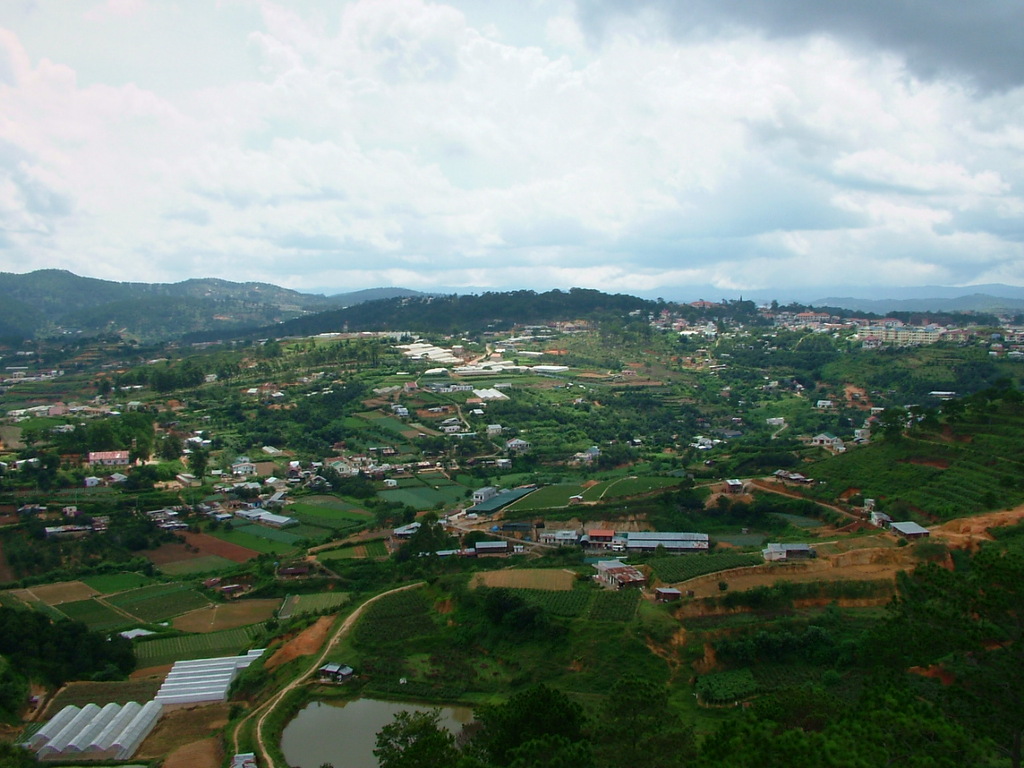 Đà Lạt市を見下ろす風景