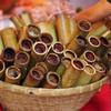Sticky rice cooked in bamboo