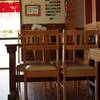 Cozy restaurant, wooden chairs & table