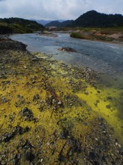 River with natural sulfur  