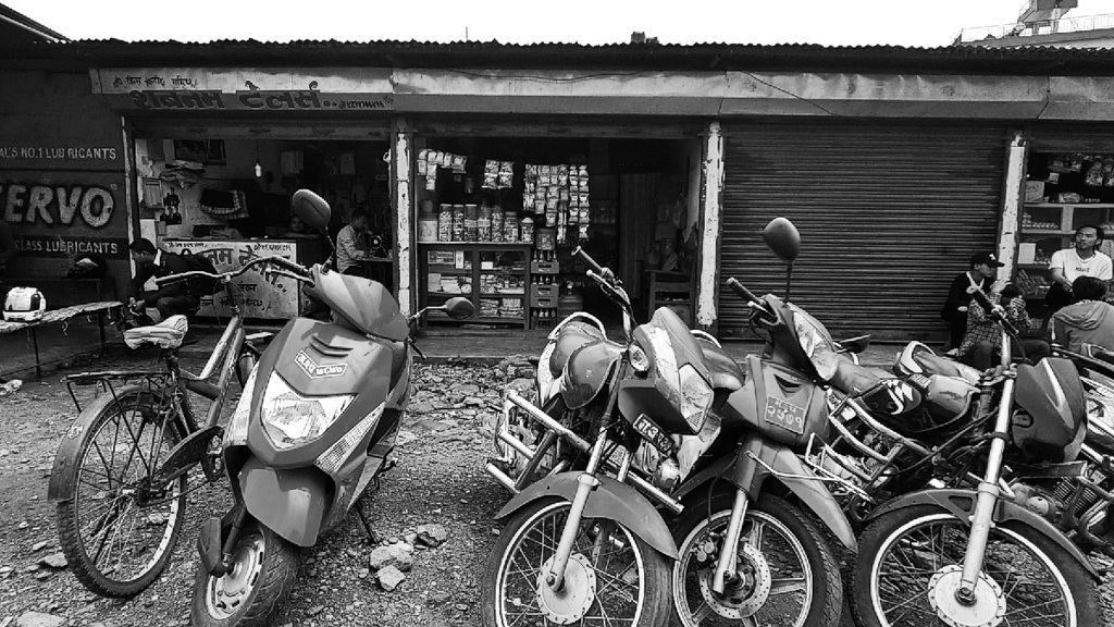 Motercycles in Pokhara