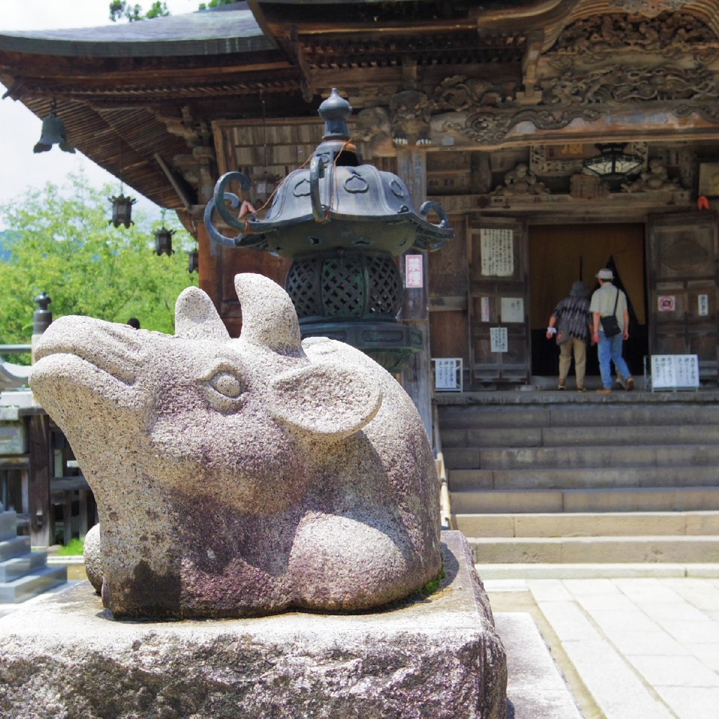 Temple with cow-lore 