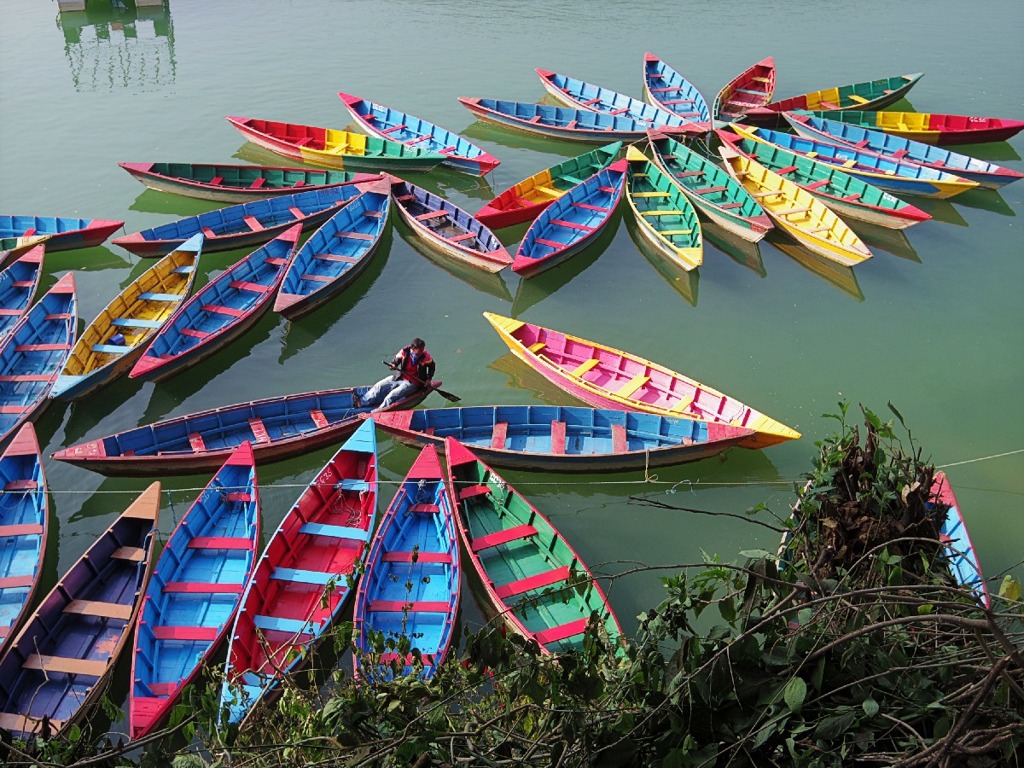 Colorful boats
